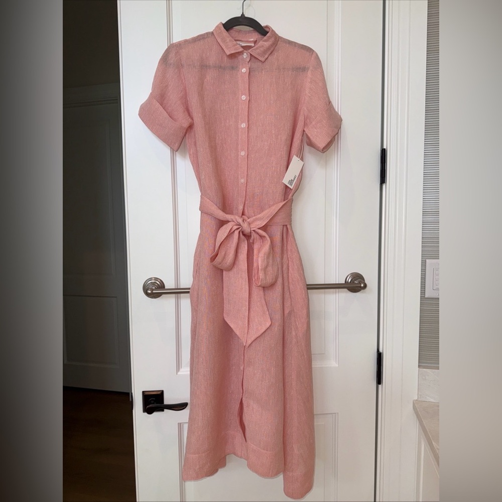 Lisa Marie Fernandez - NWT - Classic Pink Shirt Dress Size 3 (Large) - GORGEOUS!